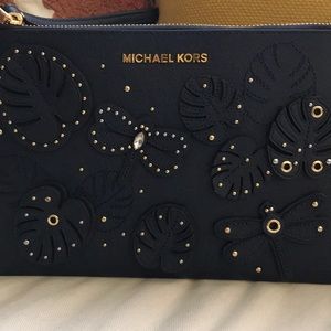 Michael Kors Navy Blue Wristlet